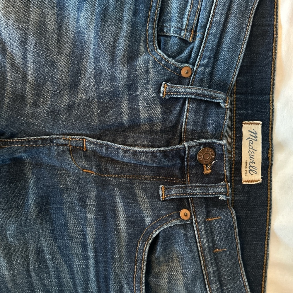 Madewell Distressed Blue Skinny Jeans - Picture 5 of 7